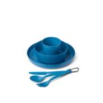 Set veselă Camp cu săculeț din plasă, 6 piese